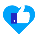 Icon representing a "like" button