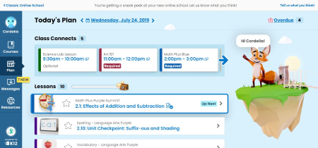 Screenshot of the new plan page for the online learning platform, showcasing updated features and user interface design.