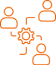 Teamwork icon orange